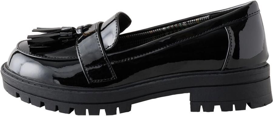 Next Meisjes Schoolschoenen met dikke zool kwastje en brede pasvorm (G) Zwart