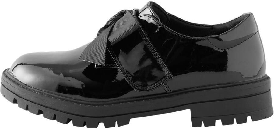 Next Meisjes Schoolschoenen met dikke zool strik gesp en brede pasvorm (G) Zwart