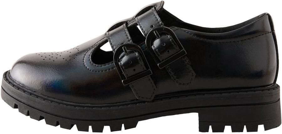 Next Meisjes Schoolschoenen met T-staaf en dubbele gesp Zwart