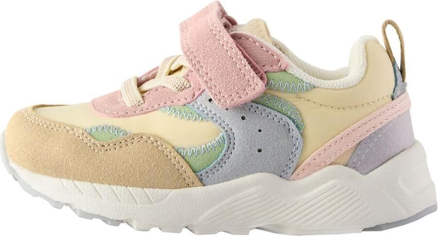 Next Meisjes Sneakers met klittenbandsluiting elastische veters en brede pasvorm (G) Roze