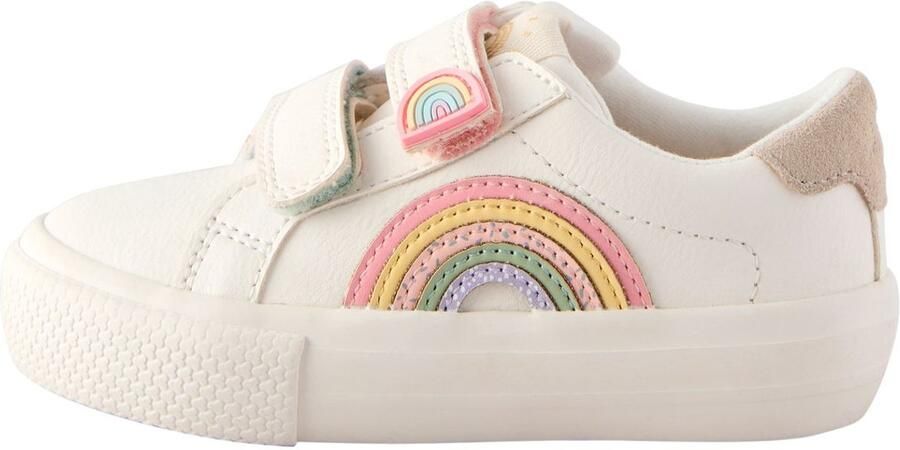 Next Meisjes Sneakers met klittenbandsluiting en brede pasvorm (G) Wit