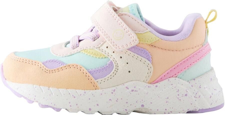 Next Meisjes Sneakers met klittenbandsluiting elastische veters en brede pasvorm (G) Paars