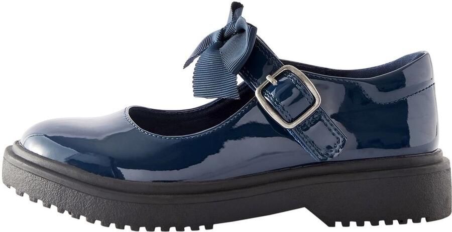 Next Meisjes Stoere Mary Jane-schoenen met strik voor school Blauw