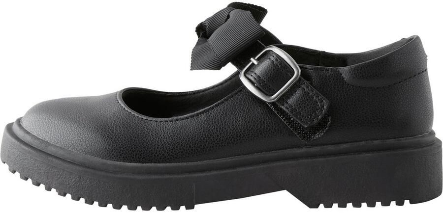 Next Meisjes Stoere Mary Jane-schoolschoenen met strik en wijde pasvorm (G) Zwart