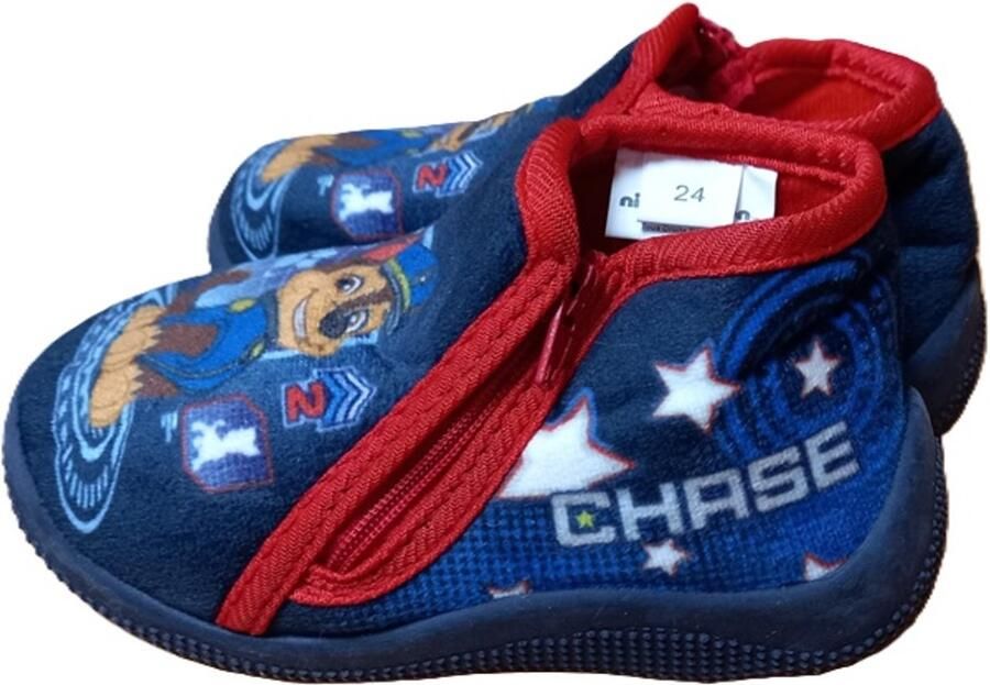 Nickelodeon Paw Patrol sloffen pantoffels Chase fluweel rubberen zool