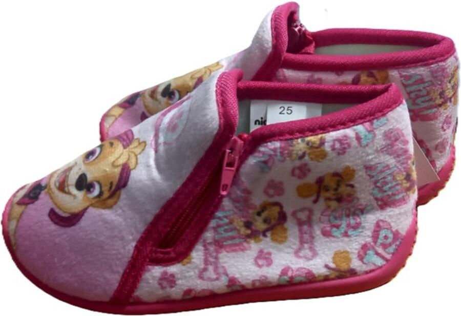 Nickelodeon Paw Patrol sloffen pantoffels Skye rubberen zool rits roze