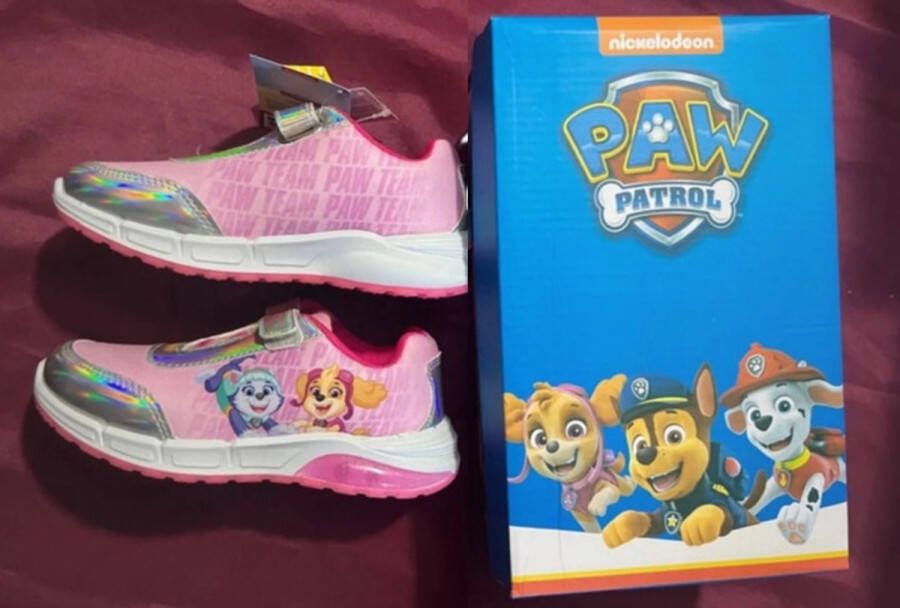 Nickelodeon Paw Patrol sneakers roze licht schoenen klittenband