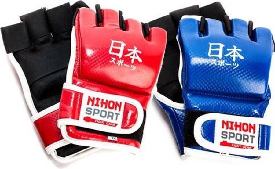 Nihon Jiu-jitsu-handschoenen (mitts) Rood (Maat - Foto 1