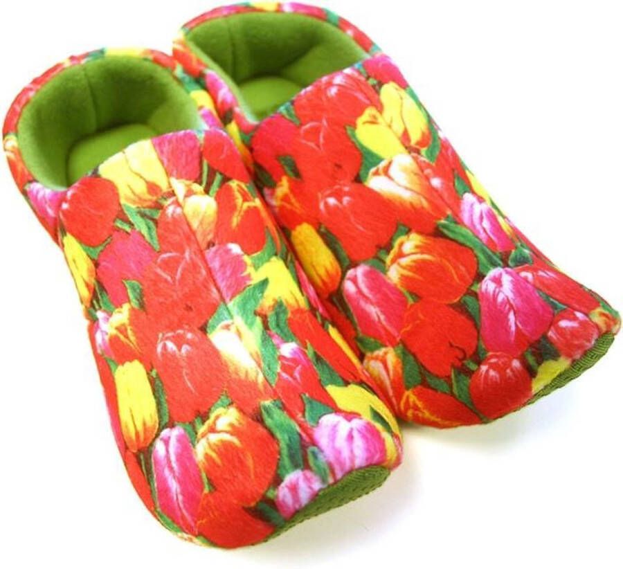 Nijhuis Klomppantoffels tulpen print Klompsloffen Tulpen print sloffen voor en