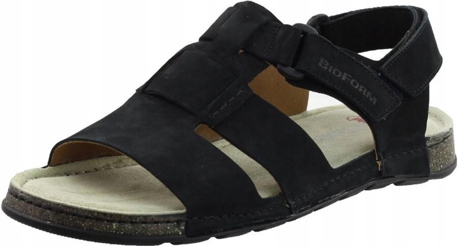 NIK Heren Sandalen Zwart Leer