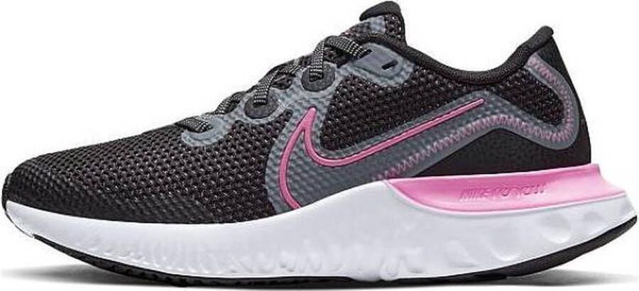 Nike Renew Run Hardloopschoen voor kids Black Light Smoke Grey White Pink Glow Kind