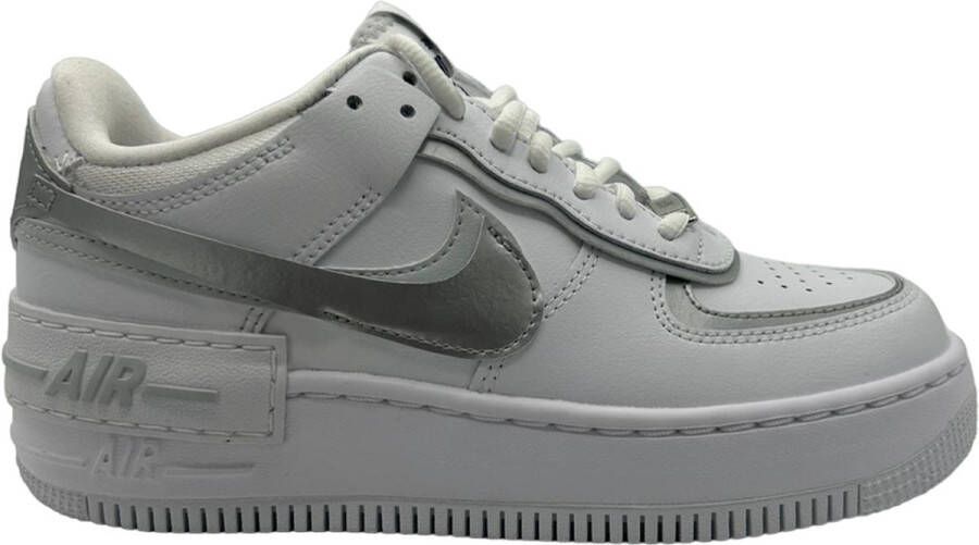 Nike Air Force 1 Low Shadow Wit Zilver Sneakers Unisex DOOS ZONDER DEKSEL