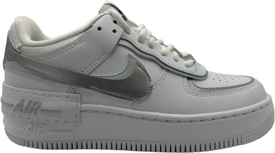 Nike AF1 Shadow Sneakers Vrouwen Wit Metalic