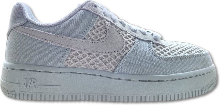 Nike Air Force 1 Low '07 Light Silver Denim Mesh Sneakers Dames Doos Zonder Deksel