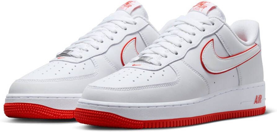 Nike Air Force 1 ´07 Basketball Schoenen white white picante red maat: 42.5 beschikbare maaten:42.5 44.5 45