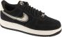 Nike Air Force 1 07 LV8 Sail Embroidered Swoosh Black - Thumbnail 1
