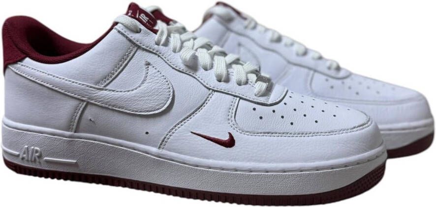 Nike Air Force 1 '07 LV8 White Team Red Sneakers Unisex Wit Rood