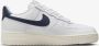 Nike Air Force 1 '07 Flyease \ White Vintage Sail Navy Sneakers - Thumbnail 3
