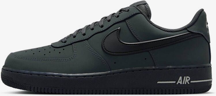 Nike Air Force 1 '07 Rubber Swoosh Sneakers Unisex Anthracite Zwart