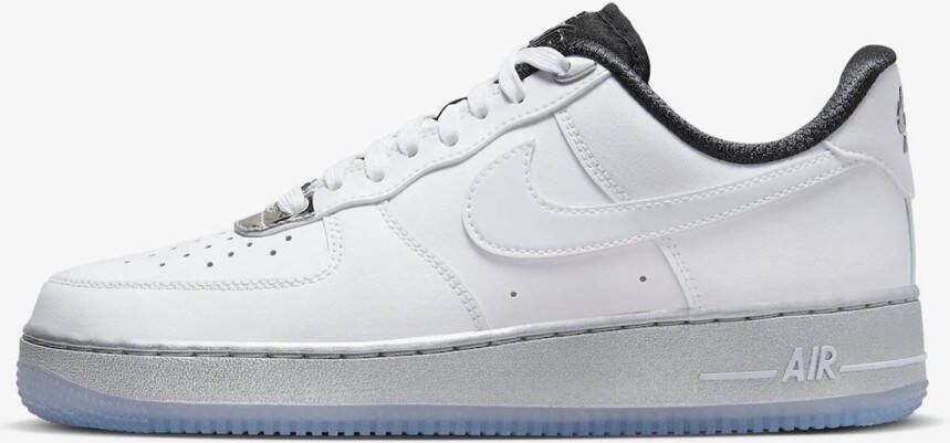 Nike Air Force 1 07 SE White Chrome Sneakers Unisex Wit Chrome Zwart