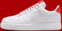 Nike Air Force 1 Low White Habanero Red Sneakers Dames Wit Rood - Thumbnail 3