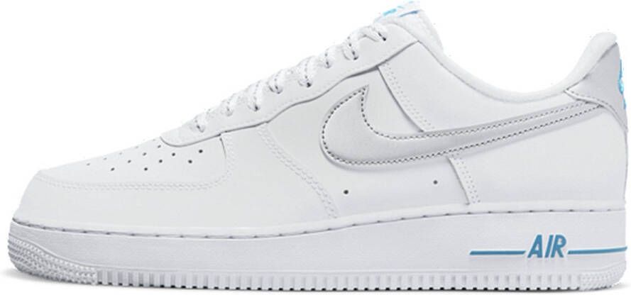 Nike aie force 1 '07 F22 Sneakers Mannen Wit Blauw Zilver