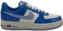 Nike Air Force 1 Low Blue Patent Sneakers Unisex Blauw Wit - Thumbnail 1