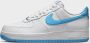 Nike Herenschoenen Air Force 1 '07 White White Aquarius Blue- Heren White White Aquarius Blue - Thumbnail 6
