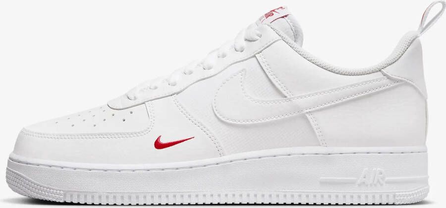 Nike Air Force 1 '07 White University Red Sneakers Mannen Wit Rood