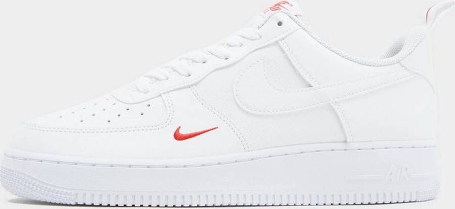 Nike Air Force 1 '07 White University Red Sneakers Mannen Wit Rood
