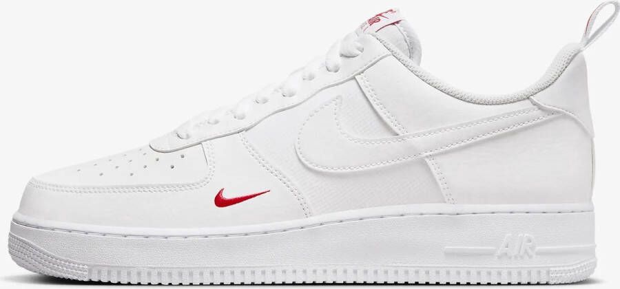 Nike Air Force 1 '07 White University Red Sneakers Mannen Wit Rood