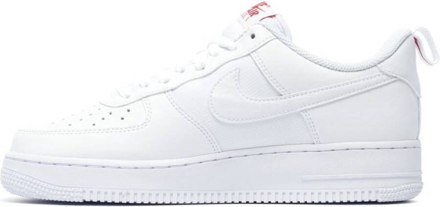 Nike Air Force 1 '07 White University Red Sneakers Mannen Wit Rood Doos zonder deksel