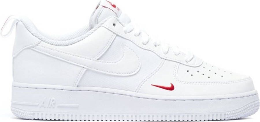 Nike Air Force 1 '07 White University Red Sneakers Mannen Wit Rood Halve doos
