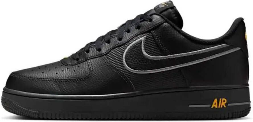 Nike Air Force 1 Black Laser Orange Sneakers Unisex Zwart Grijs Oranje