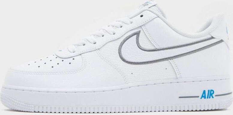 Nike Air Force 1 Cool Grey Photo Blue Sneakers Unisex Wit Grijs