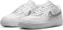 Nike Air Force 1 Dance Sneakers Dames Summit White Metallic Zilver - Thumbnail 3