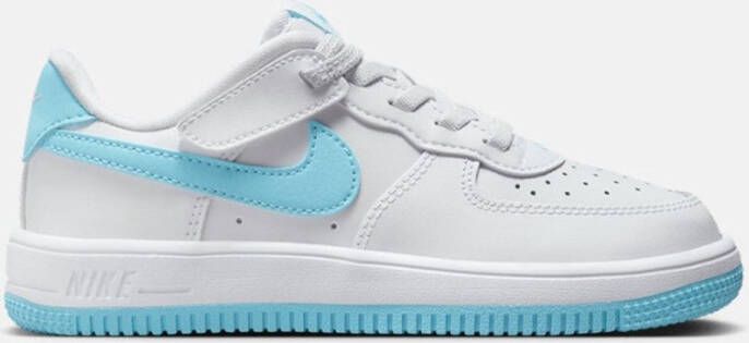 Nike Kleuterschoenen Force 1 Low EasyOn White White Aquarius Blue White White Aquarius Blue