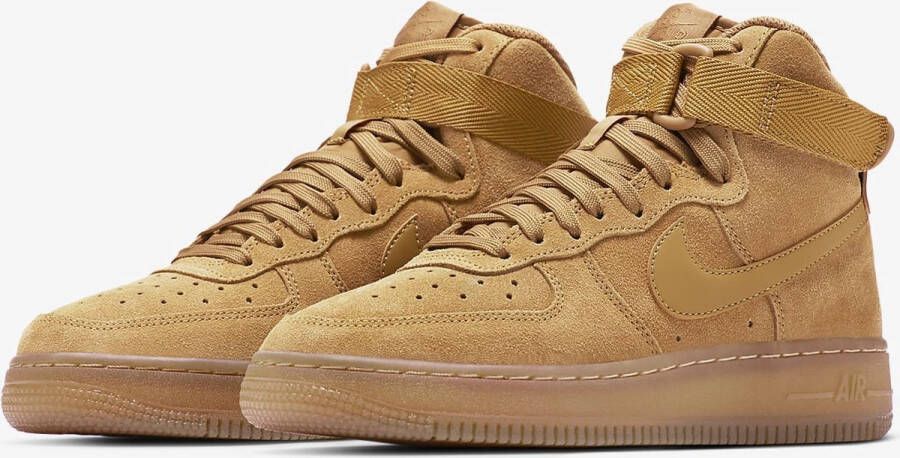 Nike Air Force 1 High Lv8 3 (gs) Basketball Schoenen wheat wheat gum light brown maat: 38.5 beschikbare maaten:36.5 37.5 38.5 39 40