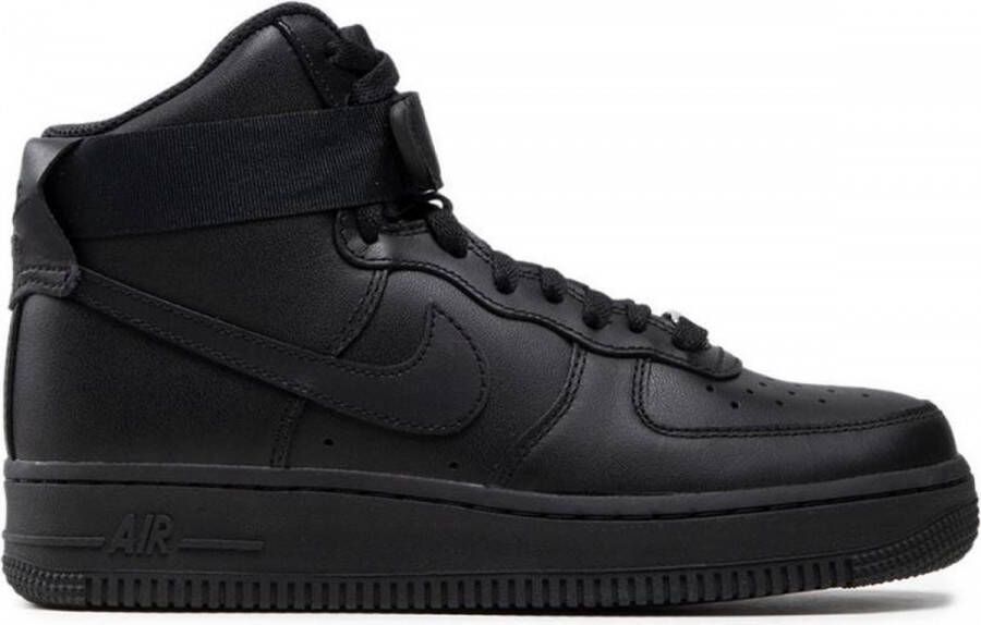 Nike Air Force 1 Mid Heren Schoenen Black Leer 5 Foot Locker