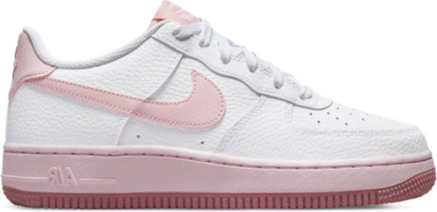 Nike Air Force 1 (gs) Basketball Schoenen white pink foam ele tal pink maat: 38.5 beschikbare maaten:38.5