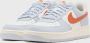 Nike Air Force 1 Low '07 Lichtblauw Gebroken Wit Oranje Sneakers - Thumbnail 1