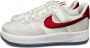 Nike Air Force 1 Low '07 Satin White Varsity Red DX6541 - Thumbnail 3