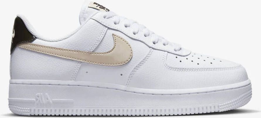 Nike Air Force 1 Low '07 White Brown Beige Patent Sneakers Dames Doos Zonder Deksel
