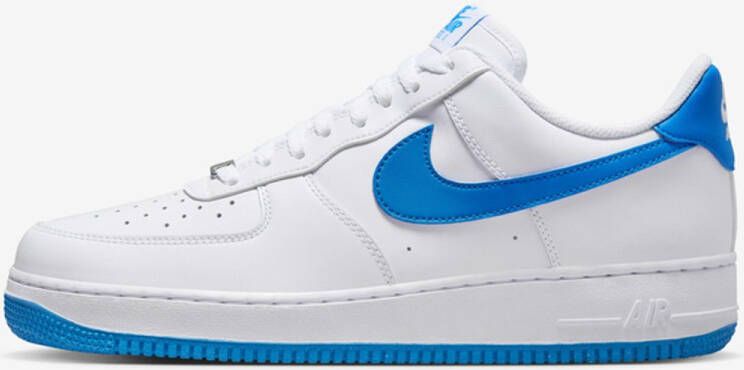 Nike Herenschoen Air Force 1 '07 White White Photo Blue- Heren White White Photo Blue