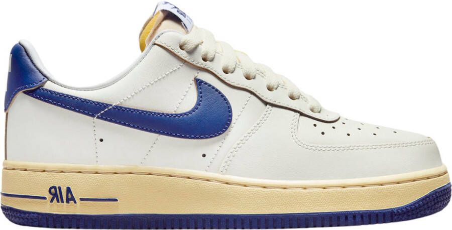 Nike Air Force 1 Low '07 Wit Donkerblauw Creme Leer Sneakers Dames Doos Zonder Deksel
