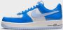 Nike Air Force 1 Low Blue Patent Sneakers Unisex Blauw Wit - Thumbnail 1
