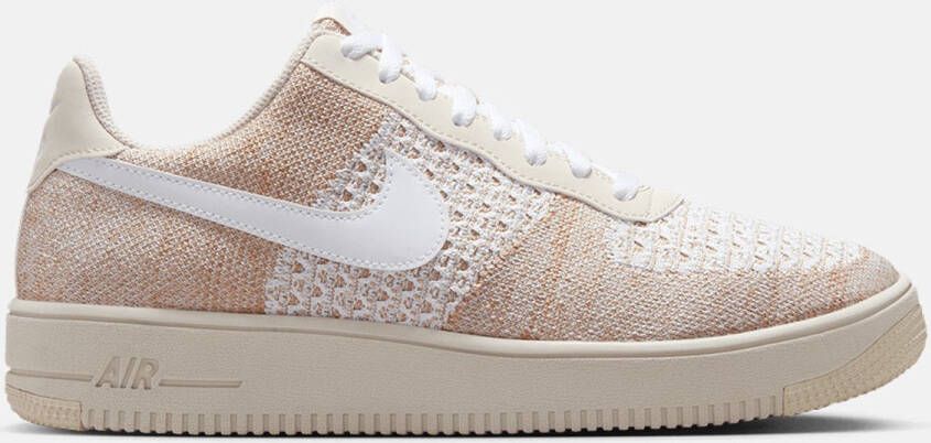 Nike Air Force 1 Low Flyknit 2.0 Light Bone White Khaki Sneakers Heren Doos Zonder Deksel