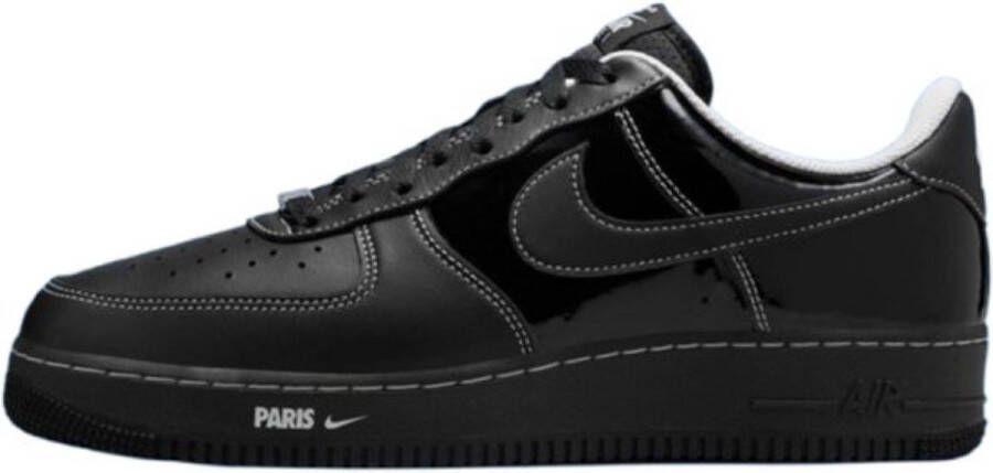 Nike Air Force 1 Low Paris Black Patent Black Sneakers Heren