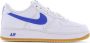 Nike Air Force 1 Low Retro Color of the Month Sneakers Sportschoenen Vrijetijds schoenen Leer Wit-Blauw DJ3911 - Thumbnail 1