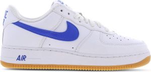 Nike Air Force 1 Low Retro Color of the Month Heren Sneakers Sportschoenen Vrijetijds schoenen Leer Wit-Blauw DJ3911